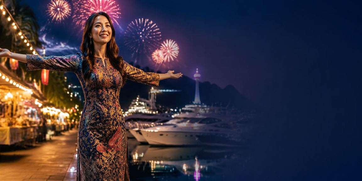 Pengguna Malaysia di Langkawi memakai batik membuat deposit bertanggungjawab di megga888