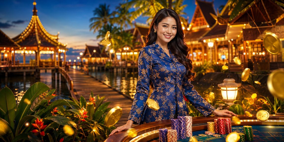 Pengguna Sarawak dalam baju kurung menikmati hiburan kasino dan bonus dalam talian